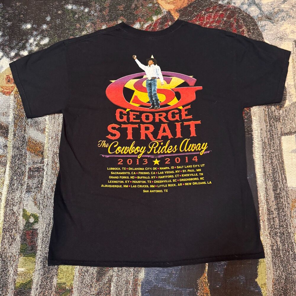 George Strait Concert Shirt The Cowboy Rides Away Final Tour Size M